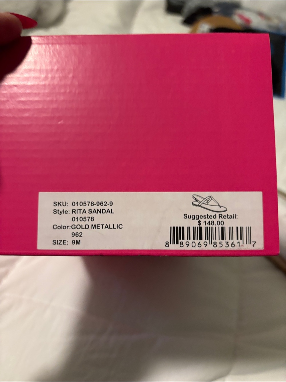 Lilly Pulitzer Rita Sandal - Gold Metallic 9 NEW